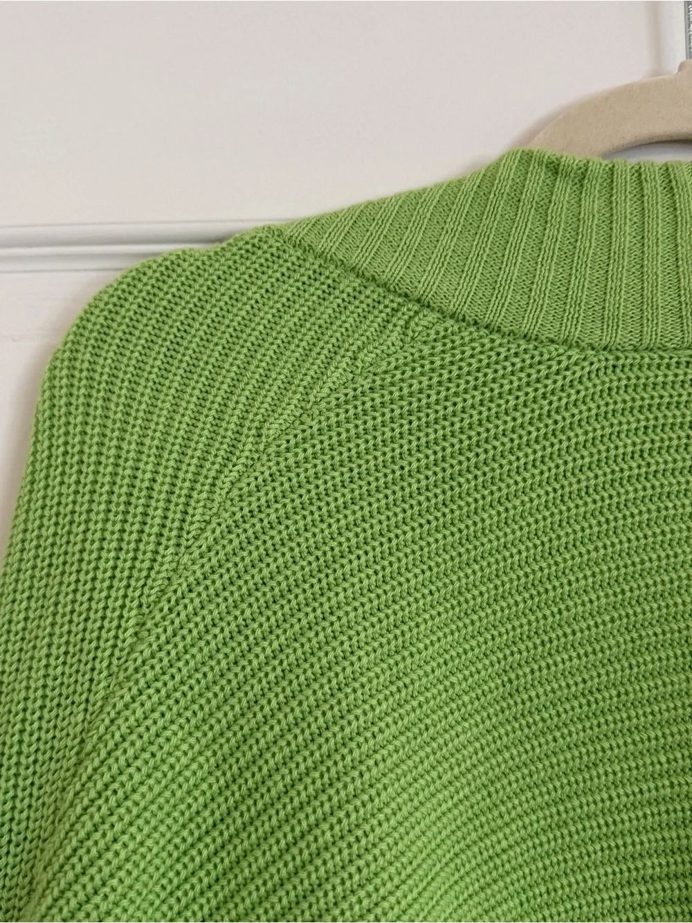 Belle by Kim Gravel Lime Green Open Front Knit Cardigan Medium
